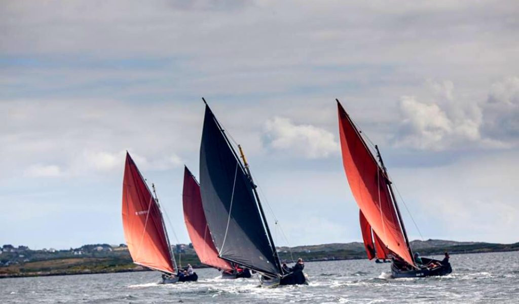 Sail in a traditional Galway Hooker. Galway. Private group. Guided.
