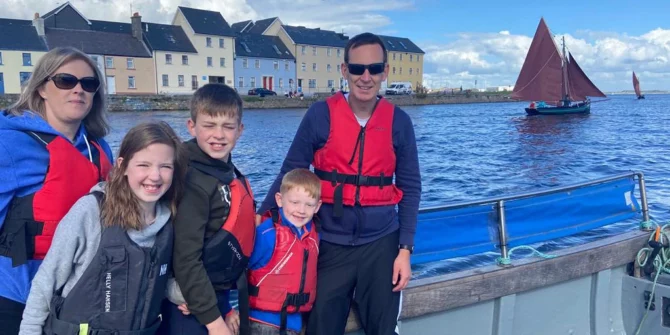 Galway Bay boat sea cruise with view of Galway City-Ireland