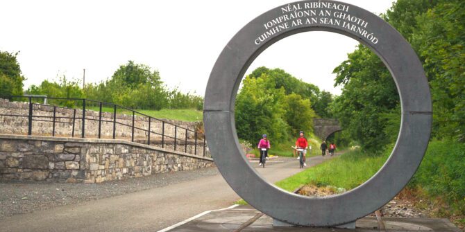 Cycling along the Old Rail Greenway from Mullingar. Hidden Heartlands Ireland