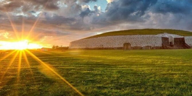Newgrange, a prehistoric monument and UNESCO World Heritage site in Ireland